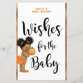 Jogo de Chá de fraldas de Abóbora IMPRESSO