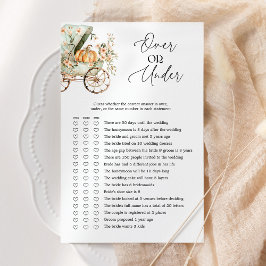 Jogo de Chá de fraldas de Abóbora ou Abaixo