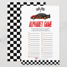 Jogo de Chá de fraldas de Alphabet Race Car