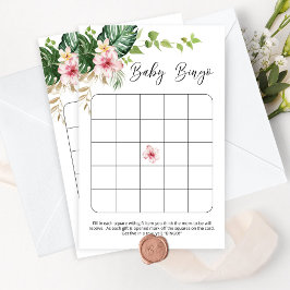 Jogo de chá de fraldas de chá de menina tropical