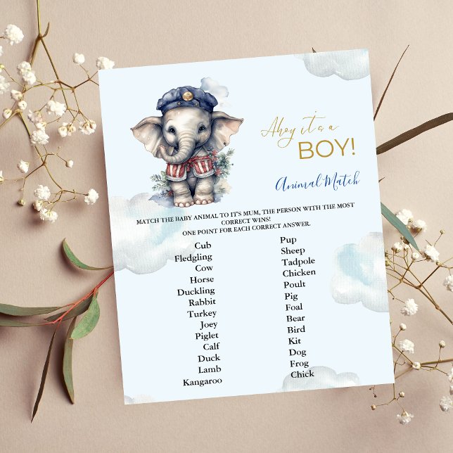 Jogo de Chá de fraldas de Correspondência Animal (Criador carregado)