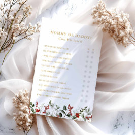 Jogo de Chá de fraldas de inverno para mamães ou P