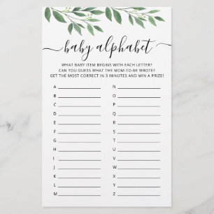 Jogo de Chá de fraldas de jogo Baby ABC Jogo de al