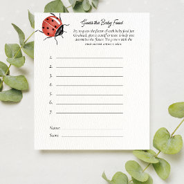 Jogo de Chá de fraldas de Ladybug bonito, Comida d