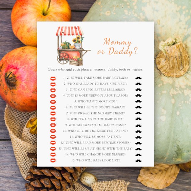 Jogo de chá de fraldas de Mamãe de abóbora (Criador carregado)