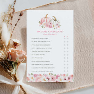 Jogo de Chá de fraldas de mamãe ou Pai