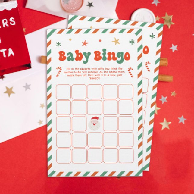 Jogo de Chá de fraldas de Natal do Baby Bingo (Criador carregado)