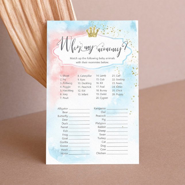 Jogo de chá de fraldas de nome animal | Parte Reve (Criador carregado)