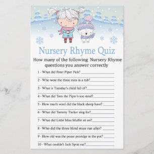 jogo de chá de fraldas de Nursery Rhyme Quiz