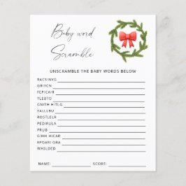 Jogo de chá de fraldas de palavra de inverno