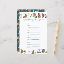 Jogo de Chá de fraldas de Palavra Náutica Costeira