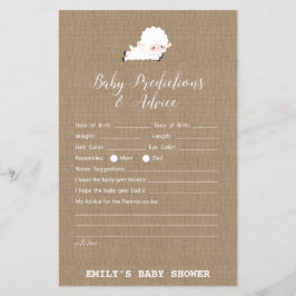 Jogo de Chá de fraldas de pequena lâmpada impresso