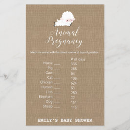 Jogo de Chá de fraldas de pequena lâmpada impresso