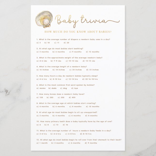 Jogo de Chá de fraldas de Pérolas do Oceano de Aqu (Frente)