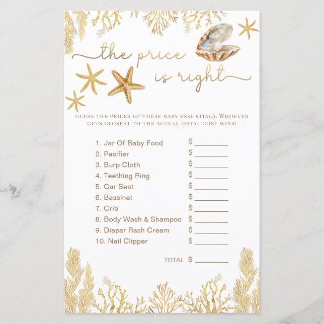 Jogo de Chá de fraldas de Pérolas do Oceano de Aqu (Frente)