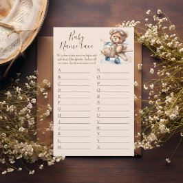 Jogo de chá de fraldas de raça do bebê do Boho Ted