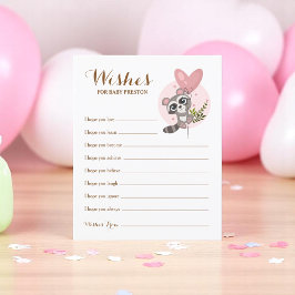 Jogo De Chá de fraldas De Raccoon Bonito Deseja Be