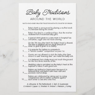 Jogo de Chá de fraldas de Tradição de Bebês