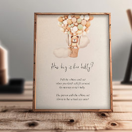 Jogo De Chá de fraldas De Urso - Qual É O Tamanho 