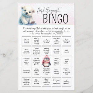 Jogo de Chá de fraldas do Baby Bingo, Rapariga Ros
