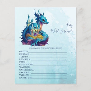 Jogo de Chá de fraldas do Baby Word Scramble