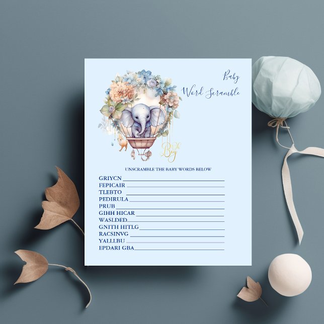 Jogo de Chá de fraldas do Baby Word Scramble (Criador carregado)