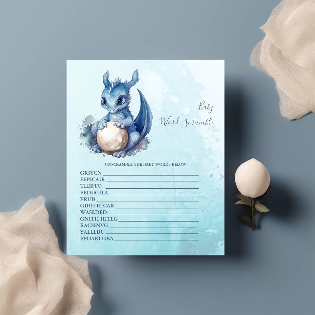 Jogo de Chá de fraldas do Baby Word Scramble (Criador carregado)