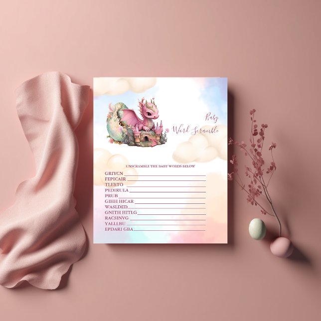 Jogo de Chá de fraldas do Baby Word Scramble (Criador carregado)