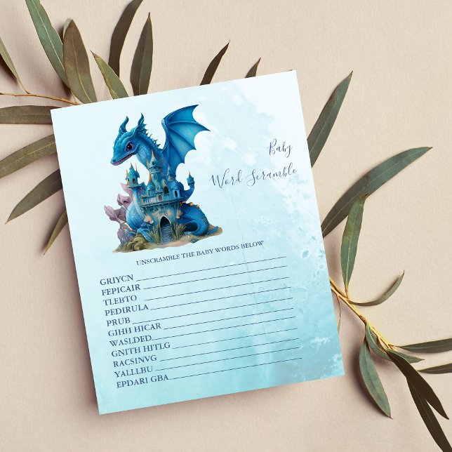 Jogo de Chá de fraldas do Baby Word Scramble (Criador carregado)