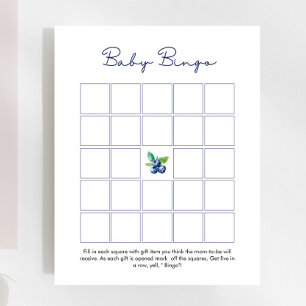Jogo de Chá de fraldas do Bingo do Bebê de Blueber
