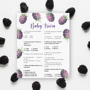 Jogo de Chá de fraldas do Blackberry Baby Trivia