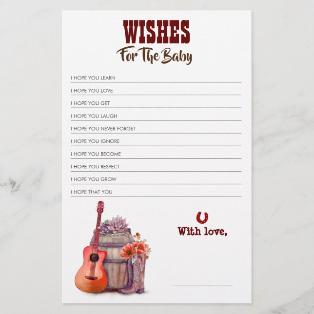 Jogo de Chá de fraldas do Cowboy Boots (Frente)