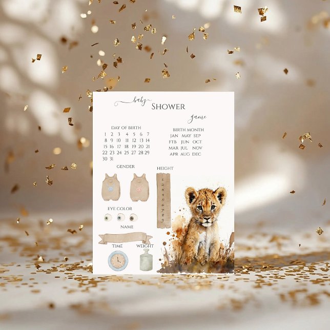 Jogo de Chá de fraldas do Leão de Aquarela King (Criador carregado)