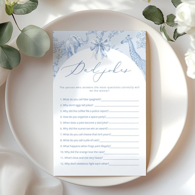 jogo de chá de fraldas Pai piada Toile de Jouy Saf (Criador carregado)