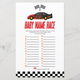 Jogo de Chá de fraldas Race Race Race Car