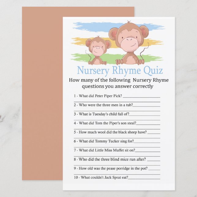 Jogo de chá de fraldas Rhyme Rhyme Nursery (Frente/Verso)