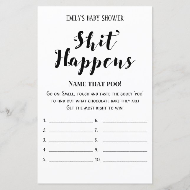 Jogo de Chá de fraldas Russo Moderno IMPRESSO (Frente)