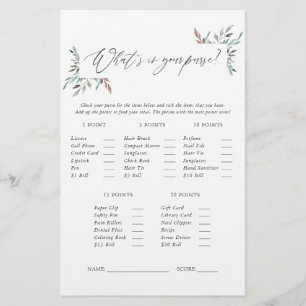 Jogo de Chá de fraldas Rustic Greenery Winter