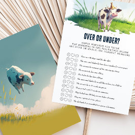 Jogo de chá de fraldas sobre ou debaixo de Vaca Bl