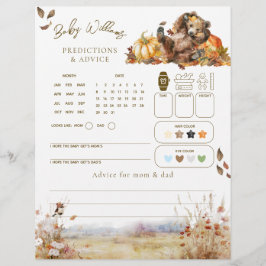 Jogo de Chá de fraldas Woodland de Queda de Espera