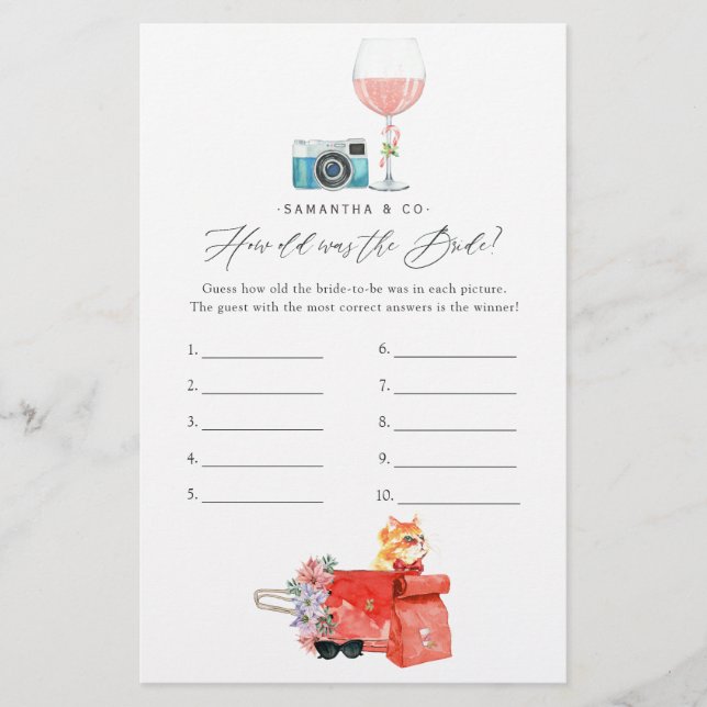 Jogo de Chá de Noiva de Natal com Filme Retrô (Frente)