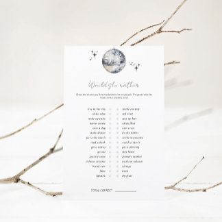 Jogo de Chá de Noiva Disco Ball 'Would She Rather'