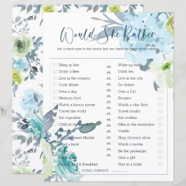 Jogo de Chá de Noiva Ela Prefere Azul Claro