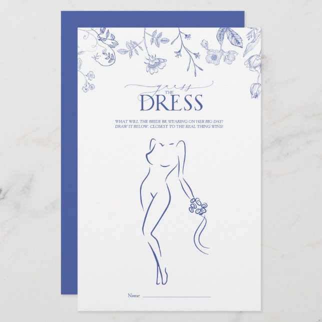 Jogo de Chá de panela Azul e Branco em Francês Flo (Frente/Verso)