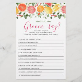 Jogo de Chá de panela com Fatia de Citros Floral B