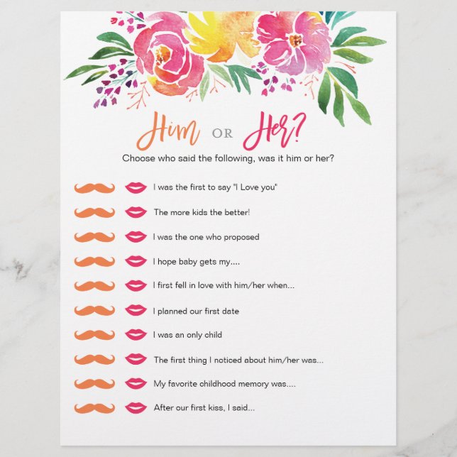 Jogo De Chá de panela De Aquarela Floral (Frente)