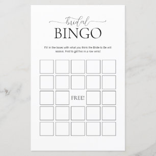 Jogo de Chá de panela de Bingo Mínimo Simples