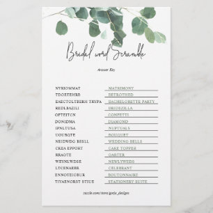 Jogo de Chá de panela de Chaves do Word Scramble E