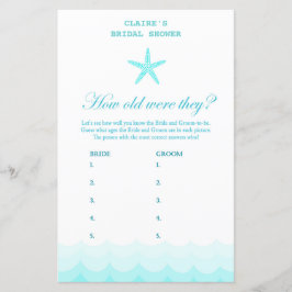 Jogo de Chá de panela de praia, náutico, sereia