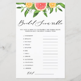 Jogo de Chá de panela do Grapefruit Bridal Word Sc
